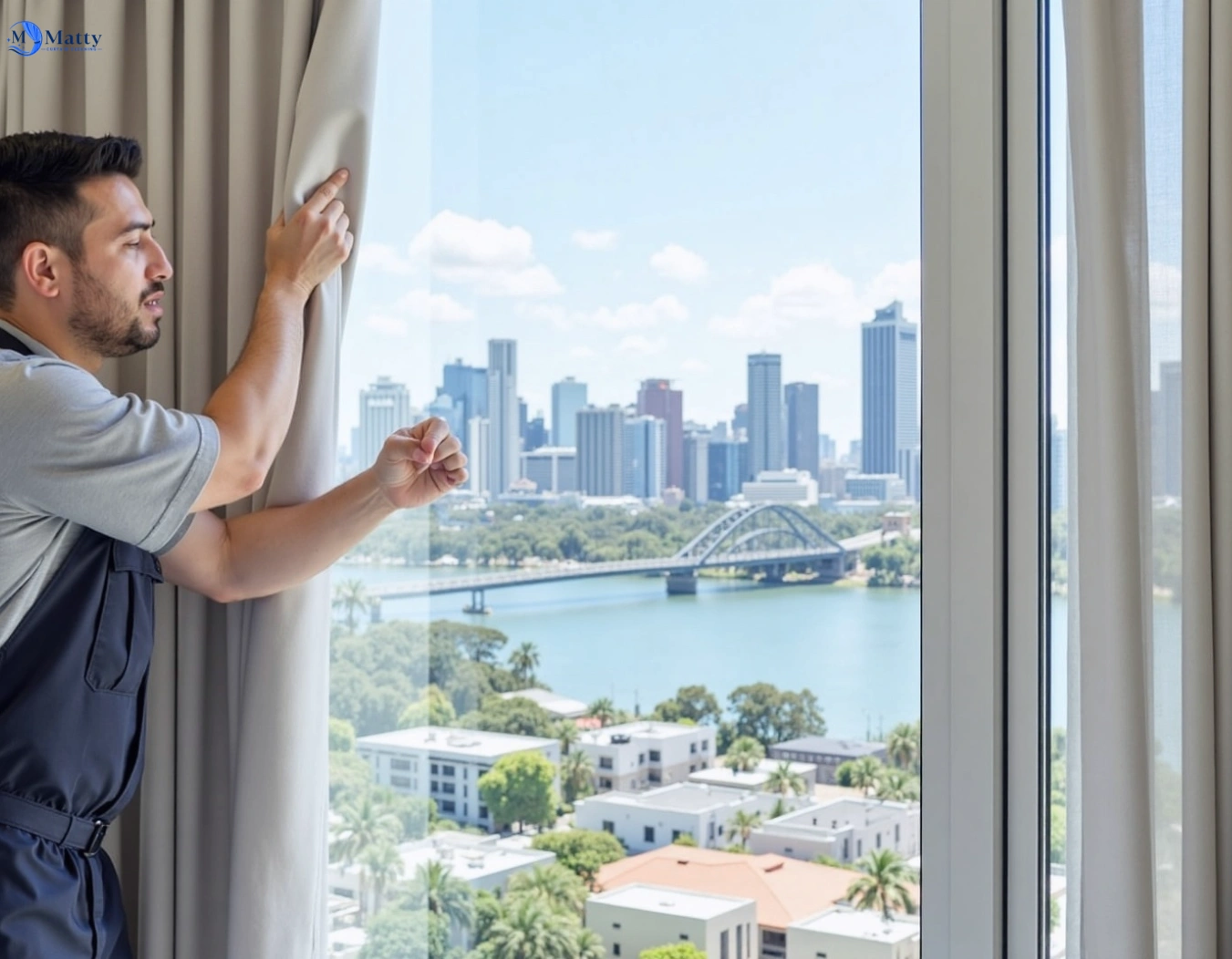 Professional curtain steam cleaning service appin-nsw QLD by Matty Curtain Cleaning