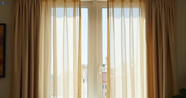 Dull dusty drapes in appin-nsw before professional cleaning